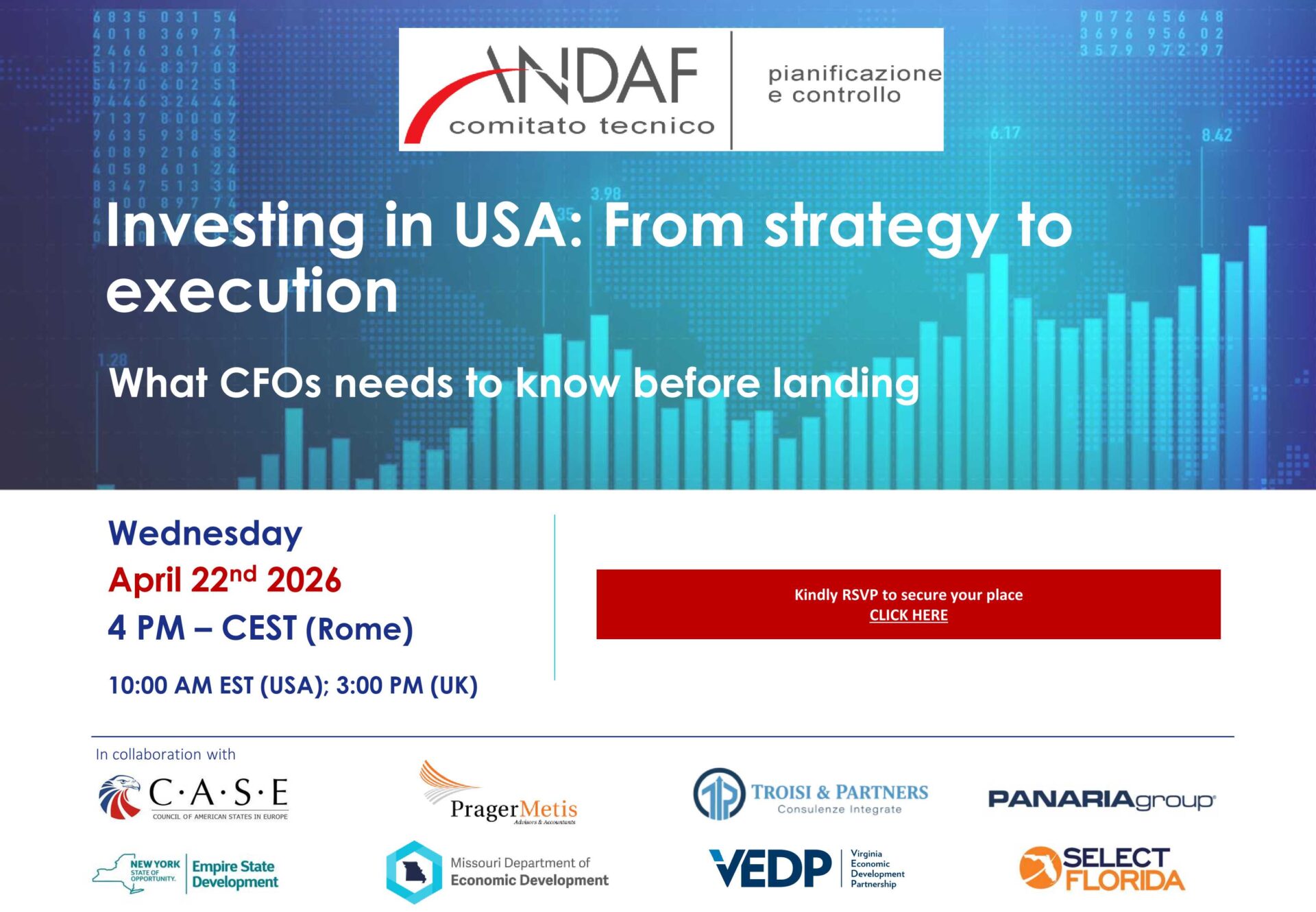 CASE invites to a webinar on April 22, 2026 with specialists from ANDAF, Prager Metis, Troisi & Partners